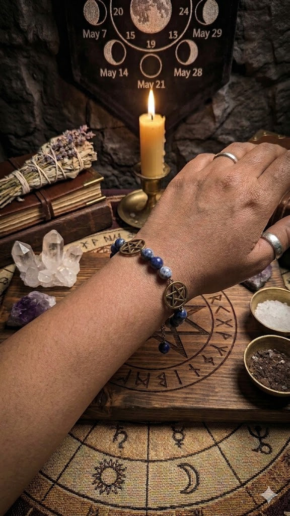 Pentagram Lapis Lazuli Bracelet