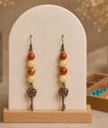 Rose Key Earrings