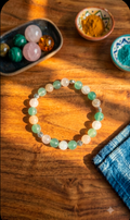 Green Aventurine & Rose Quartz Stretch Bracelet
