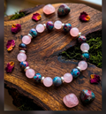 Rose Quartz & Imperial Jasper Stretch Bracelet
