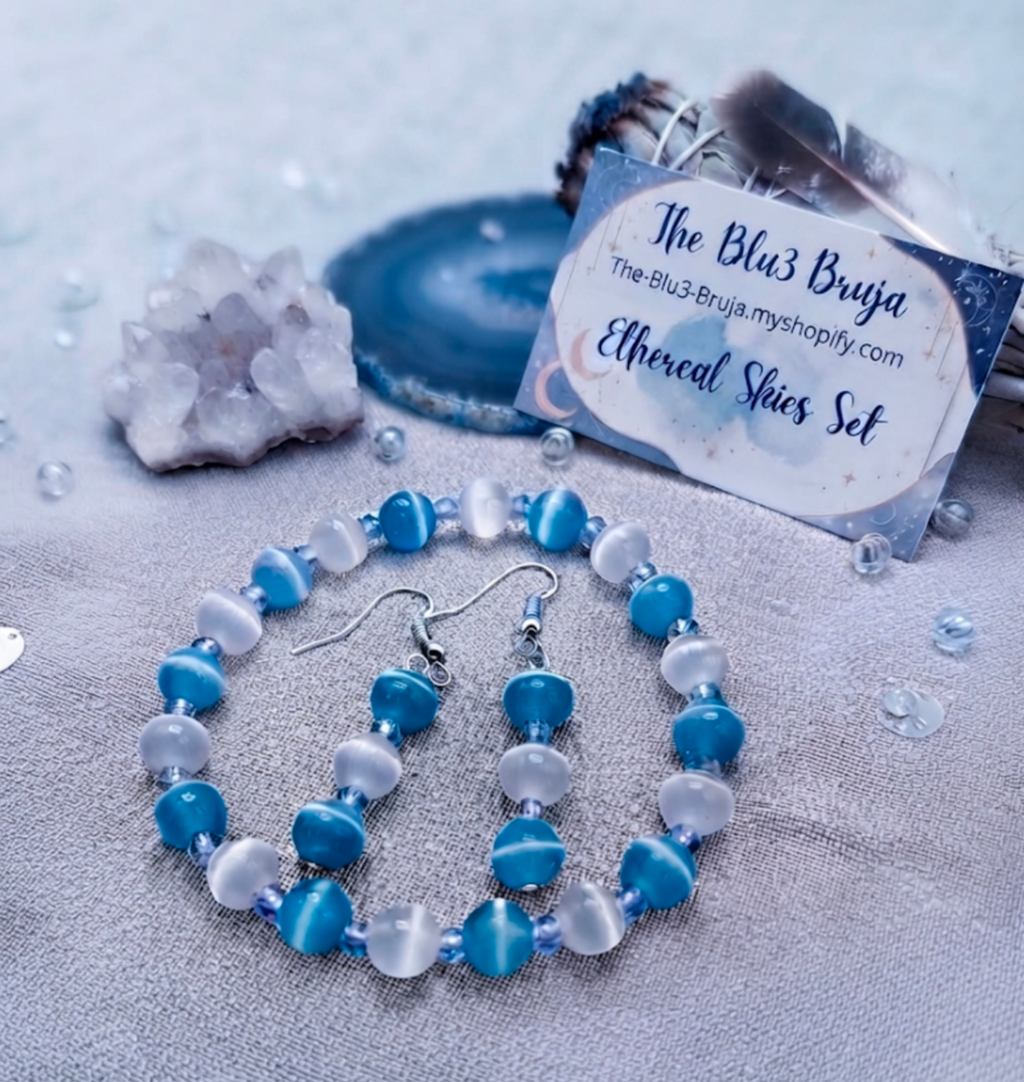 The Ethereal Skies Bracelet & earrings Set