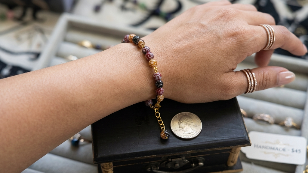 Galaxy Lava Bead Bracelet