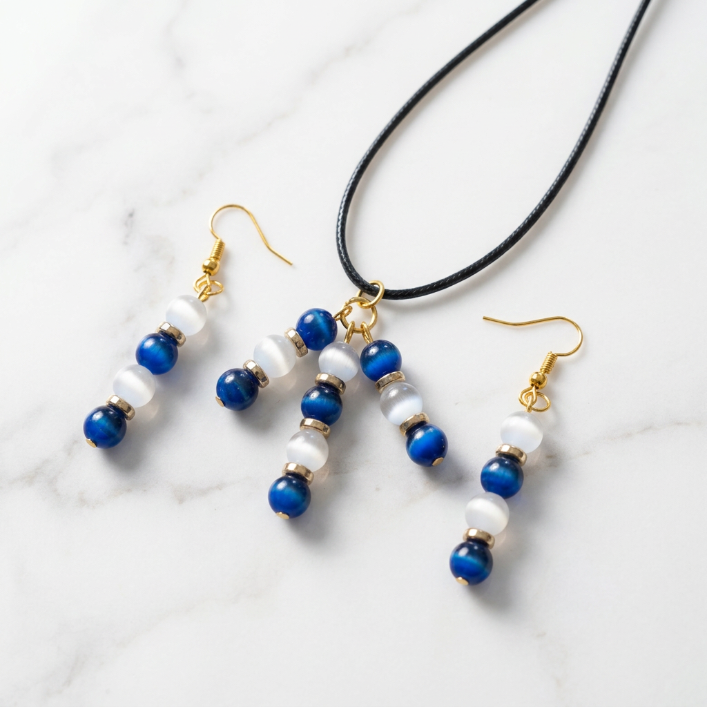 Cats eye bead drop set
